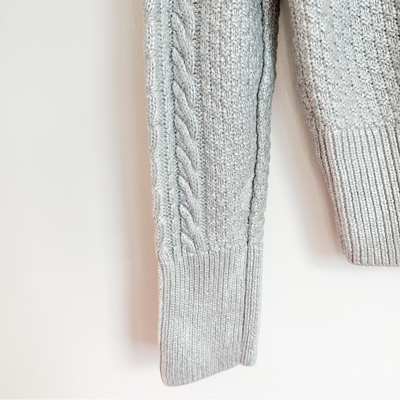 Gap silver foil soft metallic knit sweater S - Picture 9 of 13